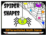 Spider Shapes Differentiated Math Game Pack