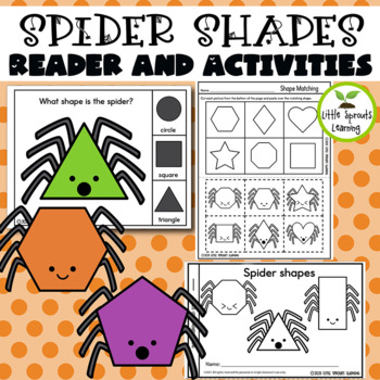 Preview of Spider Shapes Emergent Reader and Shape Recognition Activities