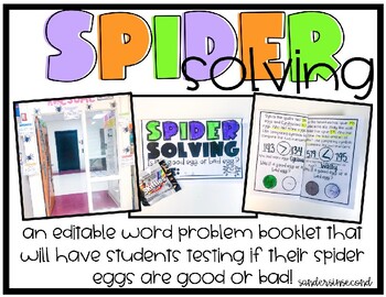 Preview of Spider Solving! (Editable)