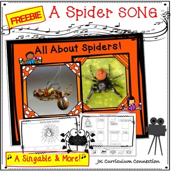 Preview of Spider Song - All About Spiders Non-fiction Song FREEBIE