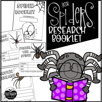 Preview of Spider Types Writing and Research Booklet