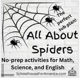 Spider Studies Halloween Bundle: Elementary English and Math