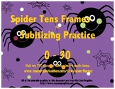 Spider Tens Frames 0-30 for Subitizing Practice...Fall, Au