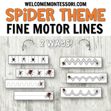 Spider Theme Scissor Strips Cutting & Tracing for Preschoo