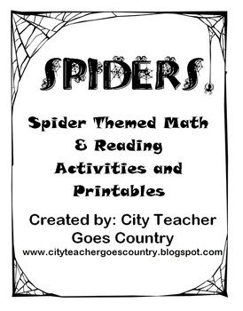 Preview of Spider Themed - Math, Reading, Language Arts - Activities, Centers, Worksheets