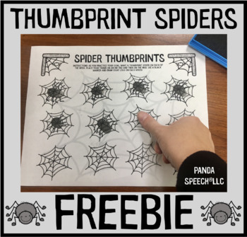 Preview of Spider Thumbprints Open-Ended Activity