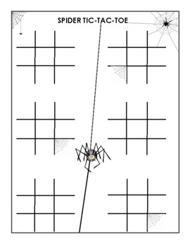 Preview of Spider Tic-Tac-Toe for Halloween Fun! Now in Digital and PDF Formats!