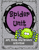 Spider Unit Activities- RLA, Art, Math, Science