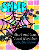 Spider Vowel Word Sort