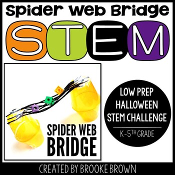 Preview of Spider Web Bridge STEM Challenge - Halloween STEM Activity