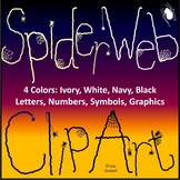 Spider Web Clip Art: Numbers, Letters, Symbols, Graphics i