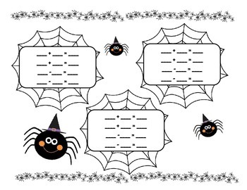 Spider Web Fact families by Fantastic 1st Grade Frenzy | TpT