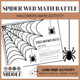 Spider Web Math Battle - Math Activity for Halloween
