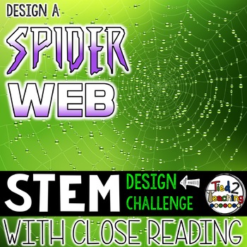 Preview of Spider Web STEM Activities Halloween STEM Challenge with Close Reading