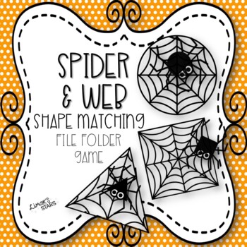 Preview of Spider & Web Shape Matching File Folder Game {HALLOWEEN}