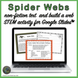 Spider Webs Reading and STEM Challenge for Use with Google