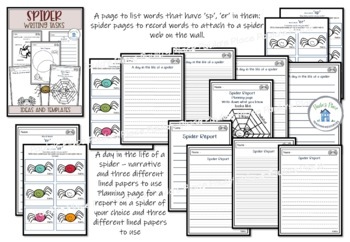 Spider Writing by Paula's Place Teaching Resources | TpT