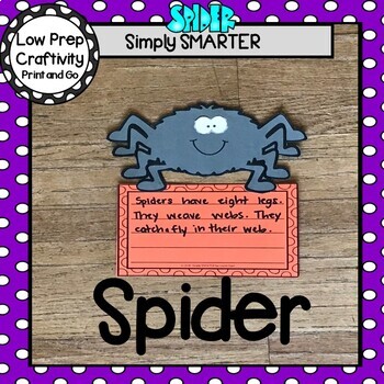 Preview of Spider Writing Cut and Paste Craftivity