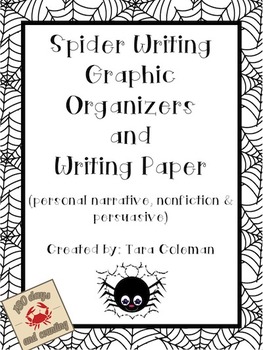 Preview of Spider Writing Freebie (graphic organizers & writing paper)