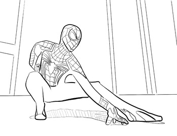 Preview of Spider-man coloring page