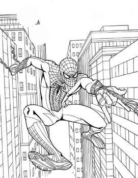 Spiderman Coloring Book: 40 Artistic Ilustrations for Kids of All Ages  (Unofficial Coloring Book) a book by Spiderman Coloring Book