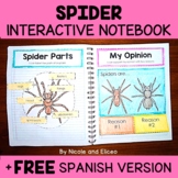 Spider Interactive Notebook Activities + FREE Spanish