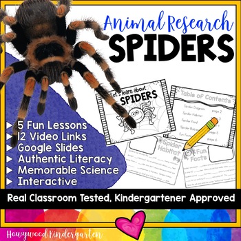 Preview of Spiders . 5 days of engaging animal research . fun as Fall Halloween Activities 