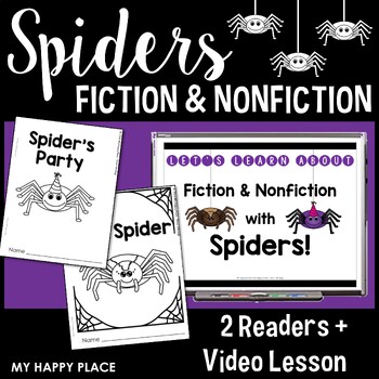 Preview of Spiders: A Fiction vs. Nonfiction Lesson with Printable Books