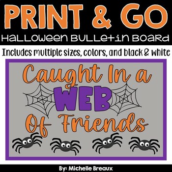 Preview of Spiders- A Halloween Themed Bulletin Board or Door Decor Kit