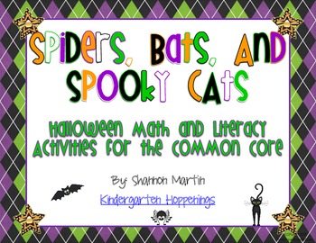 Preview of Spiders, Bats, & Spooky Cats {Math and Literacy Activities for the Common Core}