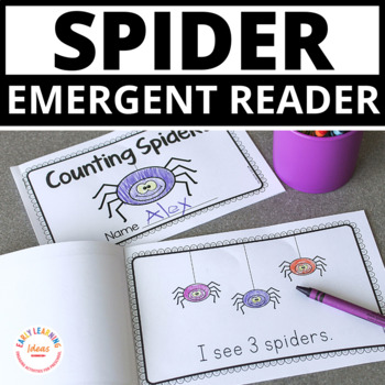 Preview of Spiders: Counting Spiders Emergent Reader Freebie