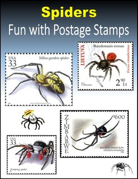 Preview of Spiders - Fun with Postage Stamps (Writing Prompts)