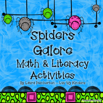 Preview of Spiders Galore Math and Literacy Activities