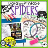 Spiders Lesson Plans - Digital or Print Spiders Activities