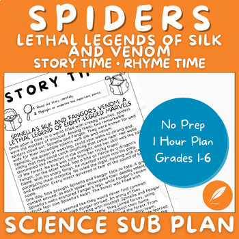 Preview of Spiders: Lethal Legends of Silk and Venom – NO Prep – Science Substitute Plan