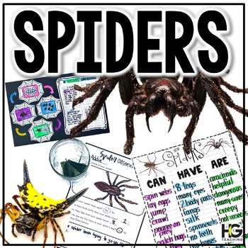 Preview of SPIDERS Reading, Writing, Science, Nonfiction Activities | Halloween