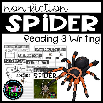 Preview of Spiders Non-Fiction Reading and Writing Unit