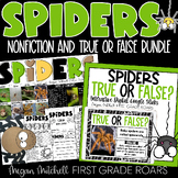 Spiders Nonfiction Unit and True or False Google Slides Ac