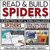 Spiders Reading and STEM Bundle with Spider Cages STEM Challenge