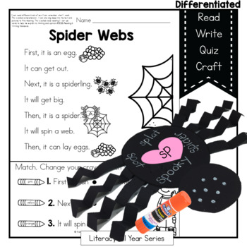 Preview of Spiders - Reading with Coordinating Writing Unit and Craft