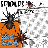 Spiders Word Search Puzzle Halloween October Word Search &