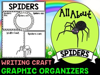 Preview of Spiders : Graphic Organizers and Writing Craft Set : Arachnids, Insects and Bugs