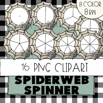 Preview of Spiderweb Spinners Clipart | Halloween Spinners | Halloween Math Games