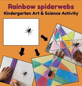 Preview of Spiderweb drawing; art & science for kindergarten- 5th grade; ruler practice