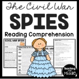 Spies During the Civil War Reading Comprehension Worksheet