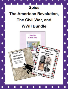 Preview of Spies in The American Revolution, The Civil War, and WWII Bundle