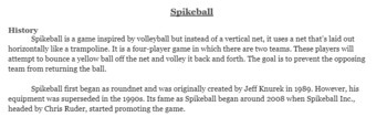 Preview of Spikeball Rules/Study Guide
