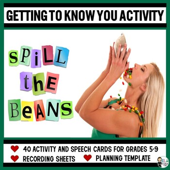 Preview of Spill the Beans! A Getting-to-Know-You Mini-Unit for Grades 5-9
