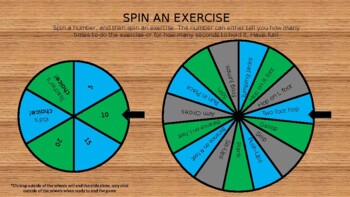 Preview of Spin An Exercise -Interactive Digital Spinning Wheel-Distance Learning