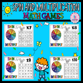 Spin And Multiplication Math Games | Spinner Worksheets Di